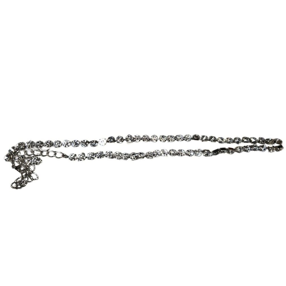 Nwot Silver Clear Rhinestone Waist Belt Women's Fashion Jewelry